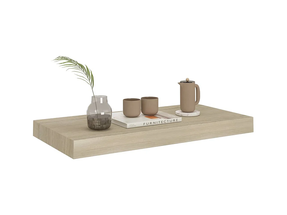 Étagère murale flottante Chêne 50x23x3,8 MDF