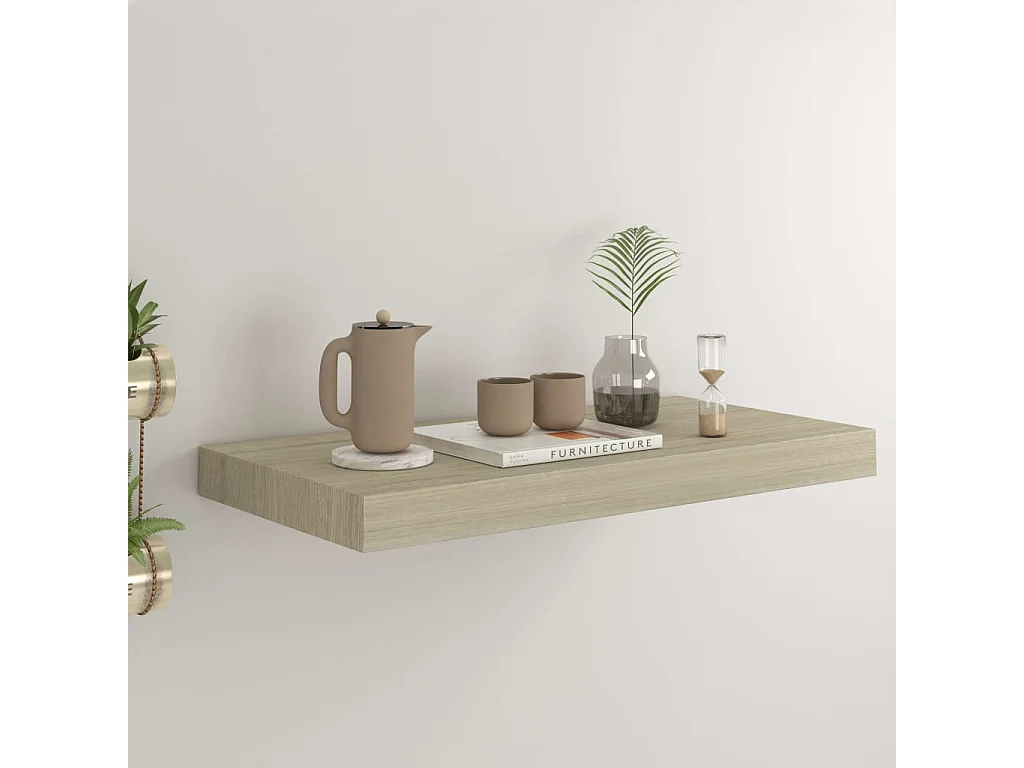 Étagère murale flottante Chêne 50x23x3,8 MDF