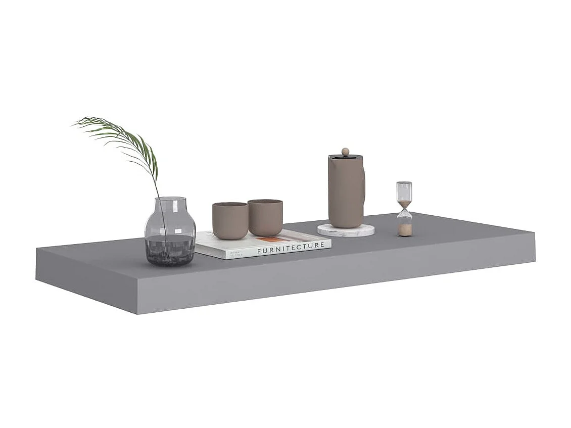 Étagères murales flottantes 4 pcs Gris 60x23,5x3,8 MDF