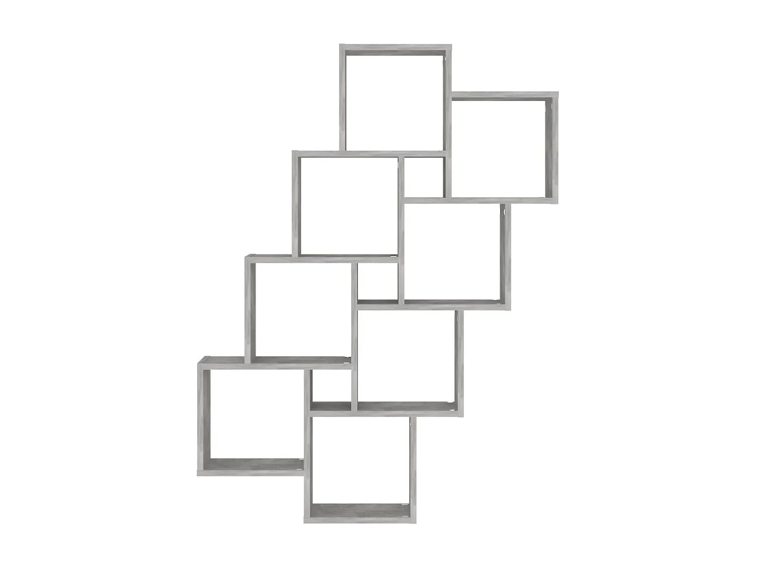 Étagère cube murale Gris béton 90x15x119