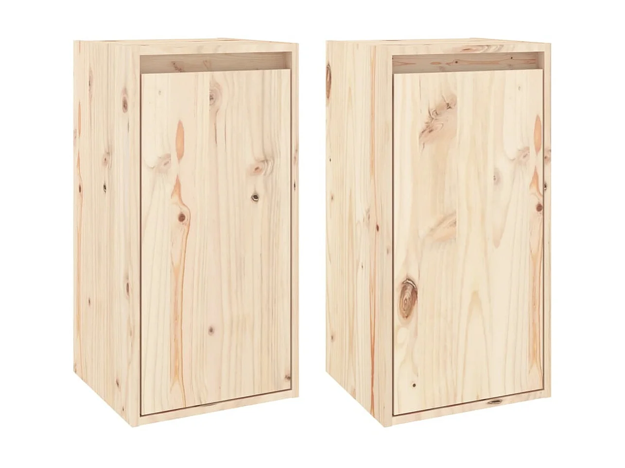 Armoires murales 2 pcs 30x30x60 Bois de pin massif