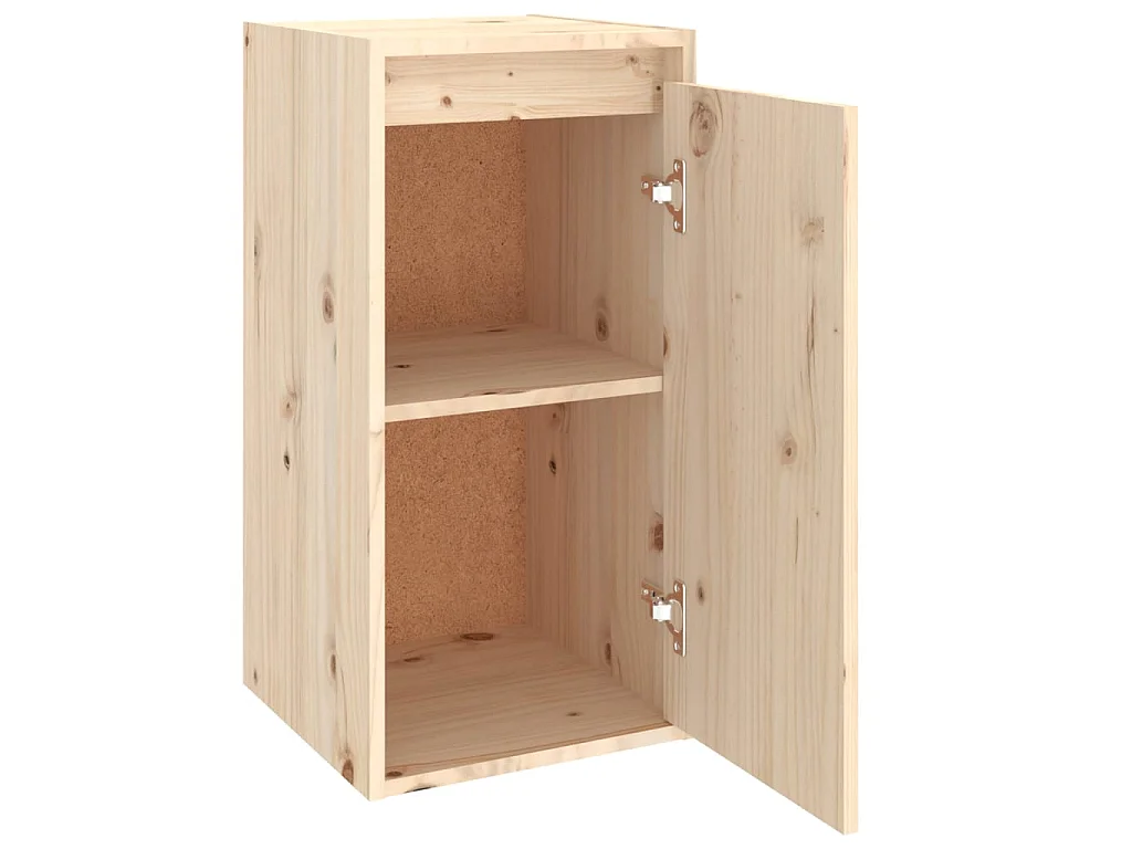 Armoires murales 2 pcs 30x30x60 Bois de pin massif