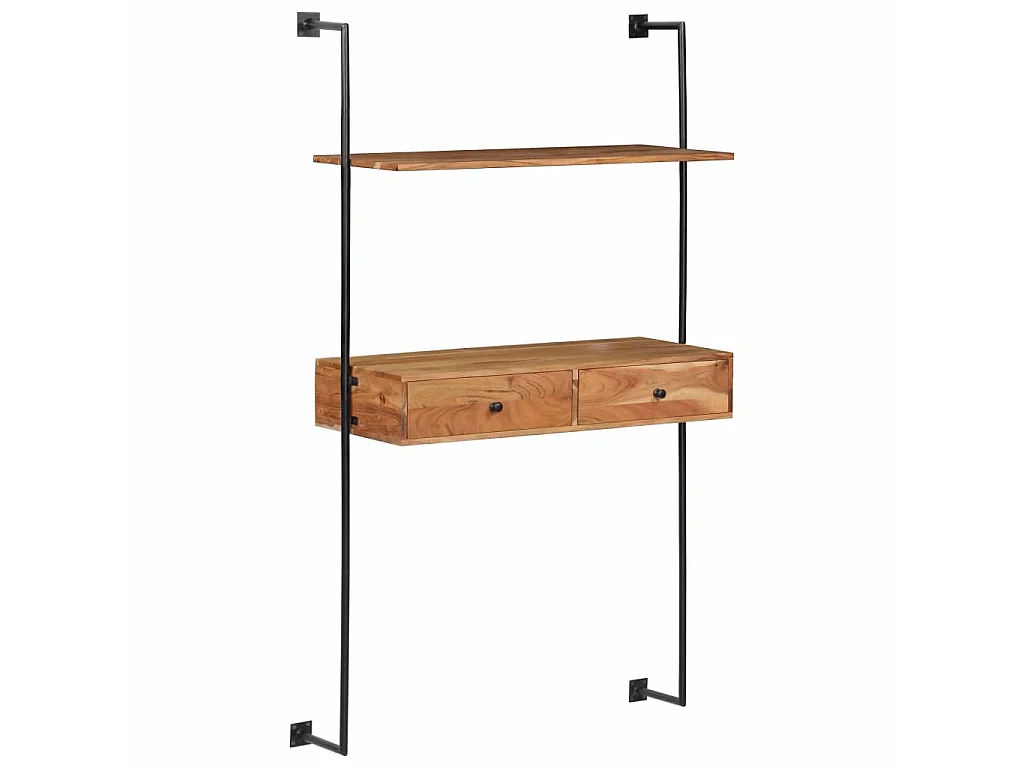 Bureau mural 90x40x170 Bois d'acacia solide