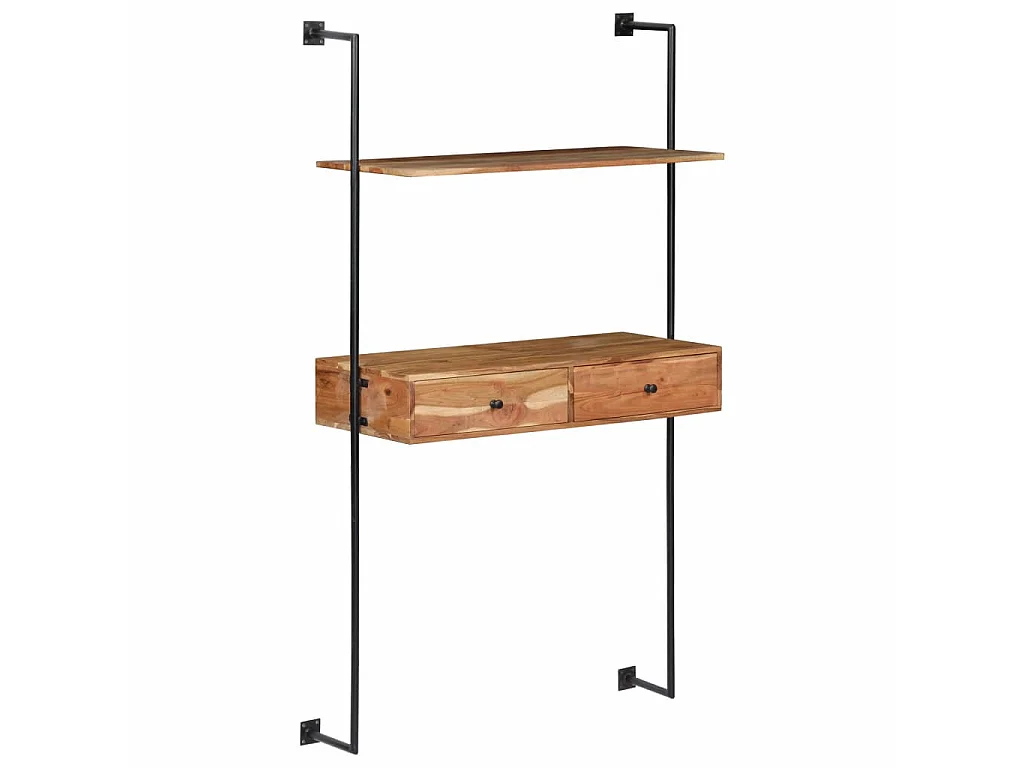 Bureau mural 90x40x170 Bois d'acacia solide
