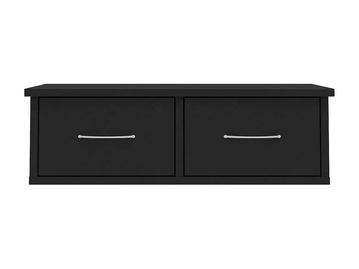 Étagère murale avec tiroirs Noir 60x26x18,5