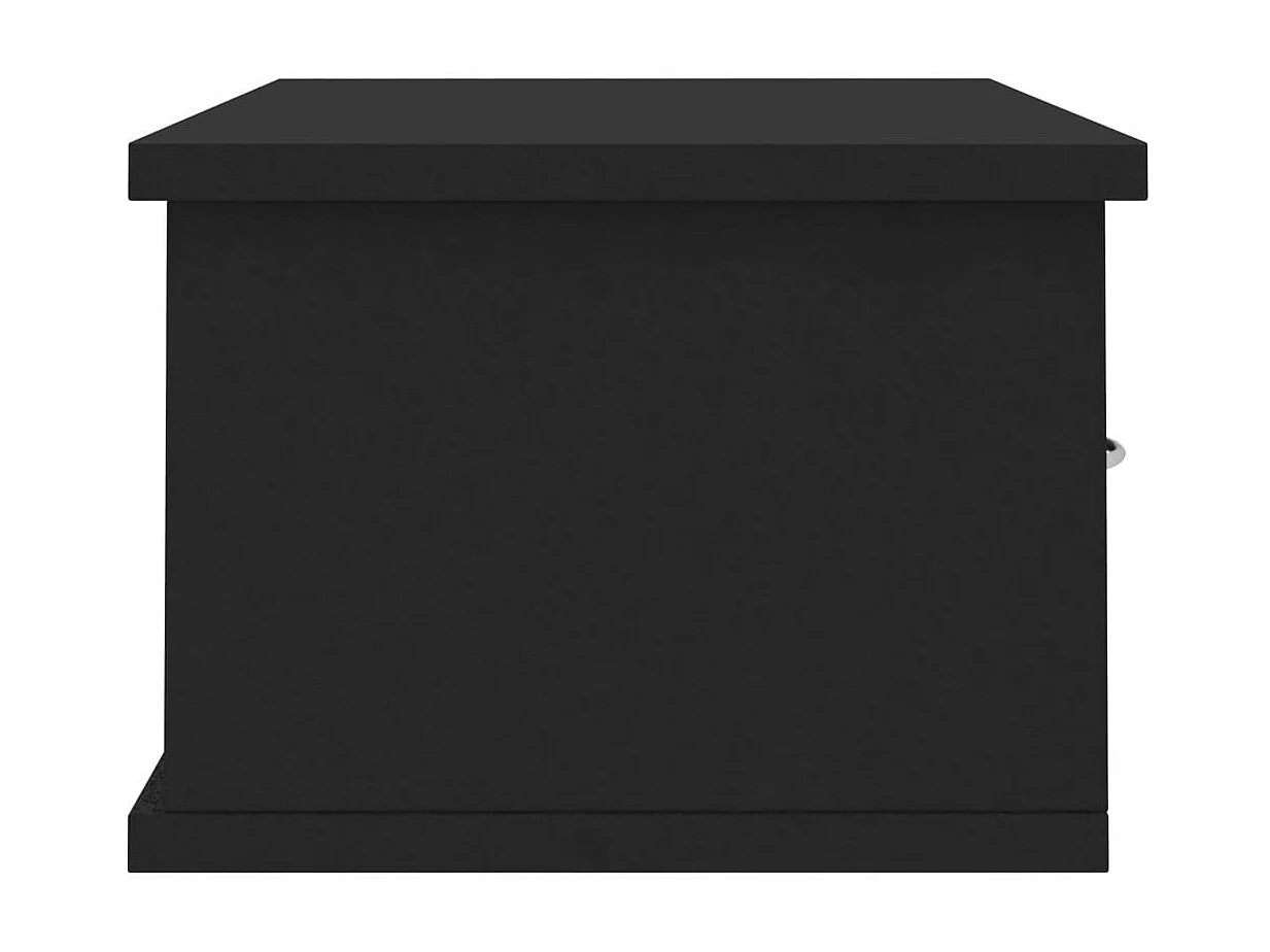 Étagère murale avec tiroirs Noir 60x26x18,5