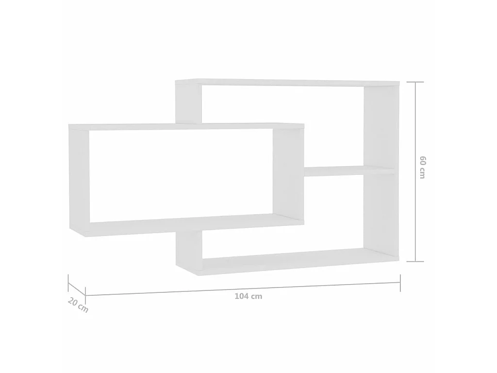 Étagères murales Blanc 104x20x60