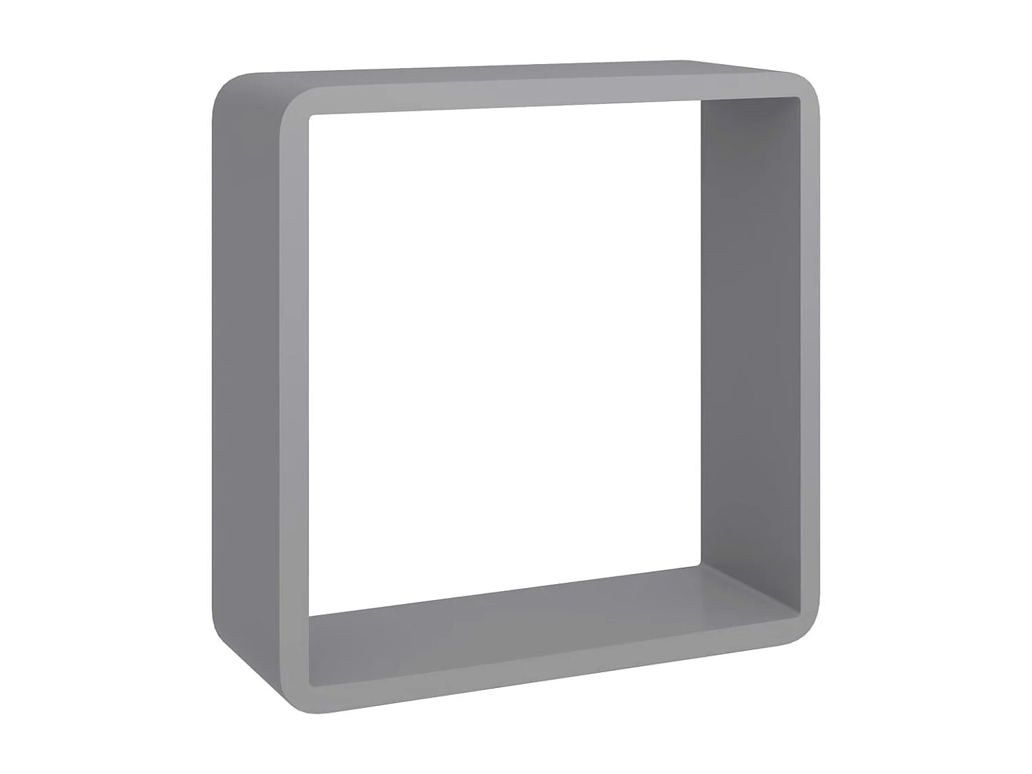 Étagères murales sous forme de cube 3 pcs Gris MDF 2