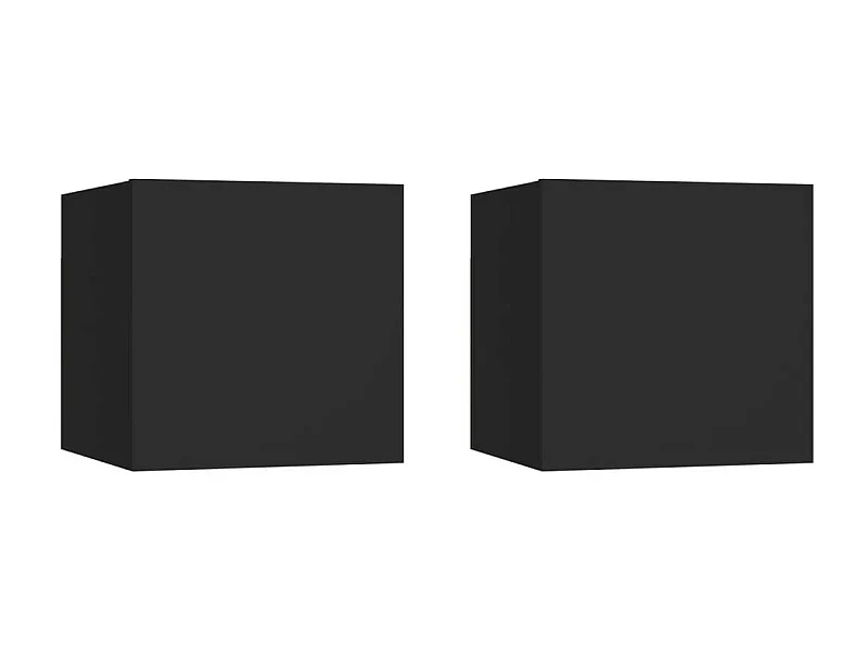 Étagère murale 2 pcs Noir 30,5x30x30