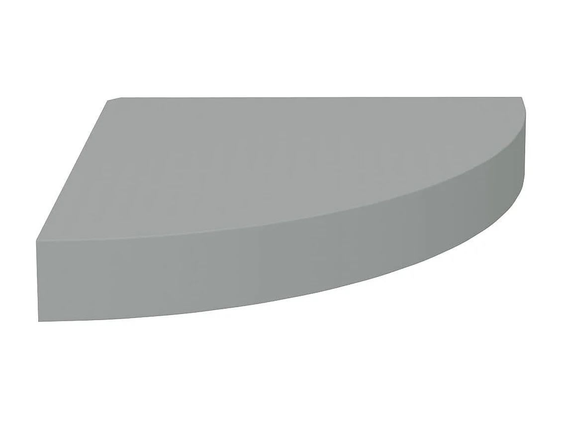 Étagère d'angle flottante Gris 25x25x3,8 MDF