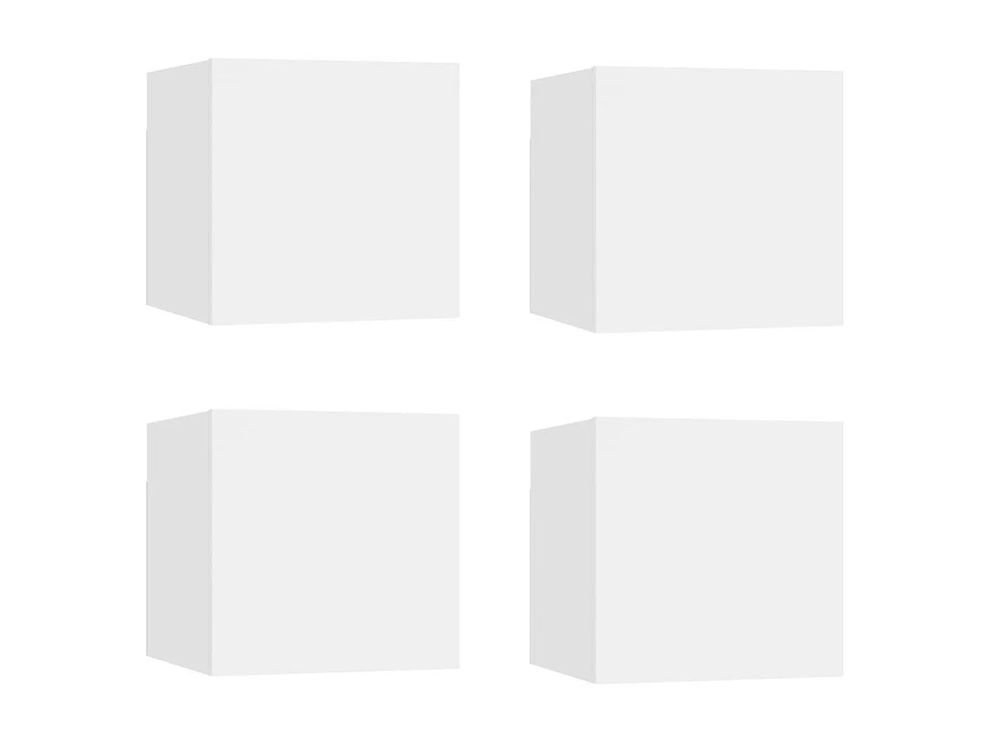 Étagère murale 4 pcs Blanc 30,5x30x30