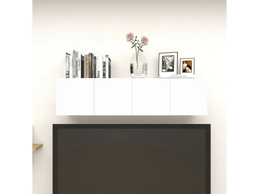 Étagère murale 4 pcs Blanc 30,5x30x30