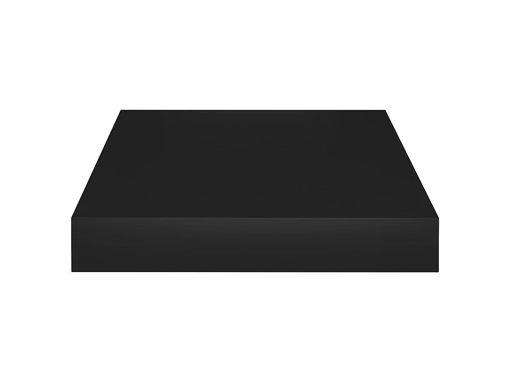 Étagères murales flottantes 4 pcs Noir 23x23,5x3,8 MDF
