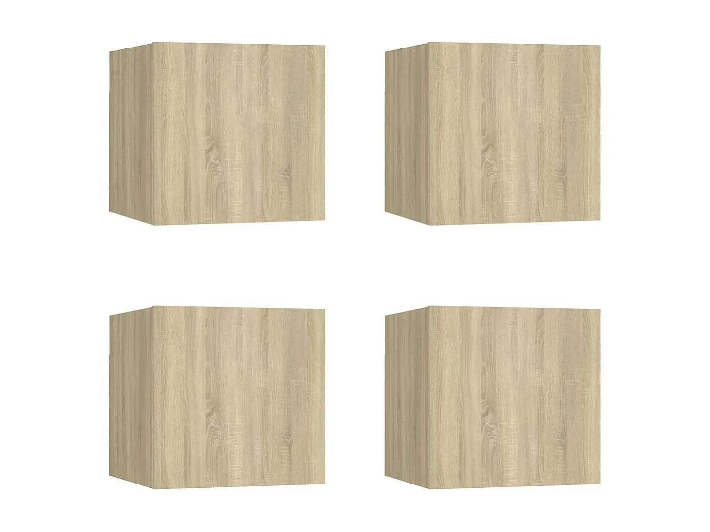 Étagère murale 4 pcs Chêne sonoma 30,5x30x30