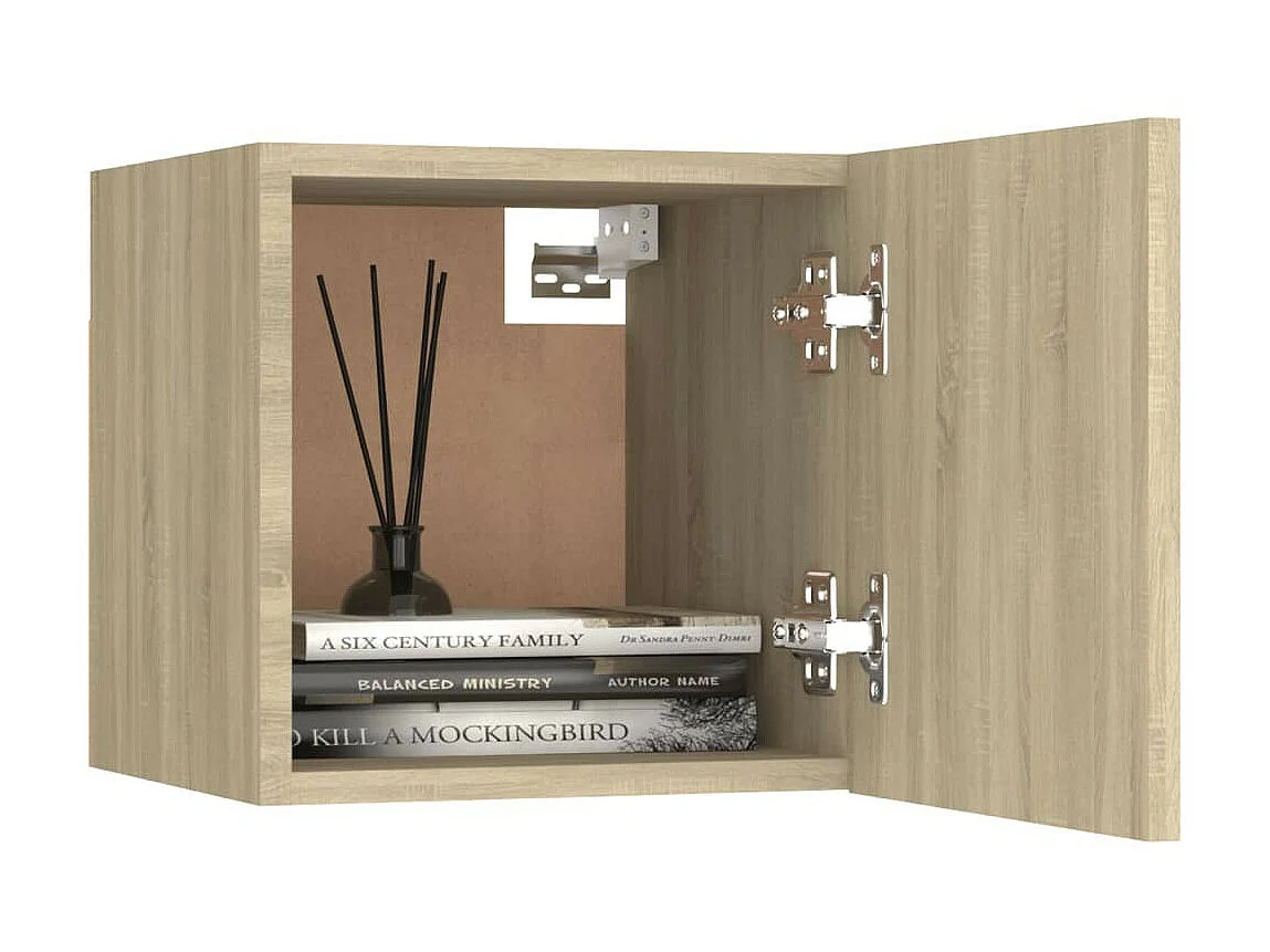 Étagère murale 4 pcs Chêne sonoma 30,5x30x30