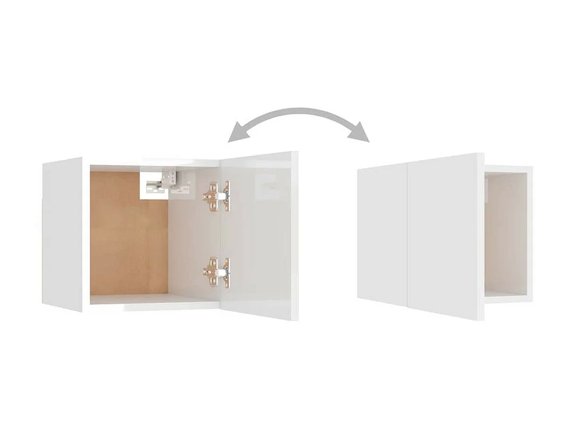 Étagère murale Blanc brillant 30,5x30x30