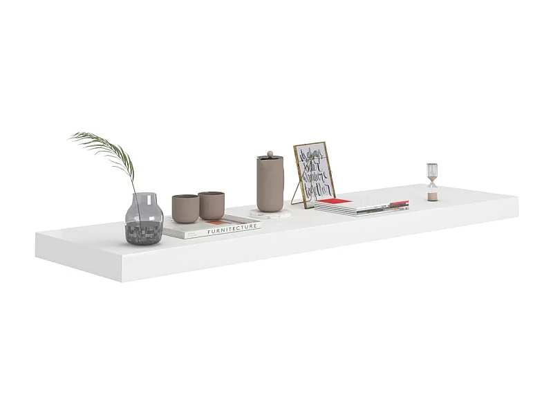 Étagère murale flottante Blanc 90x23,5x3,8 MDF