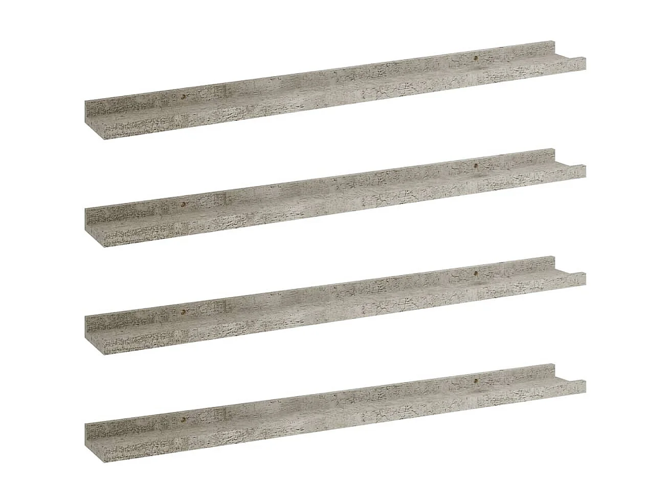 Étagères murales 4 pcs Gris béton 80x9x3