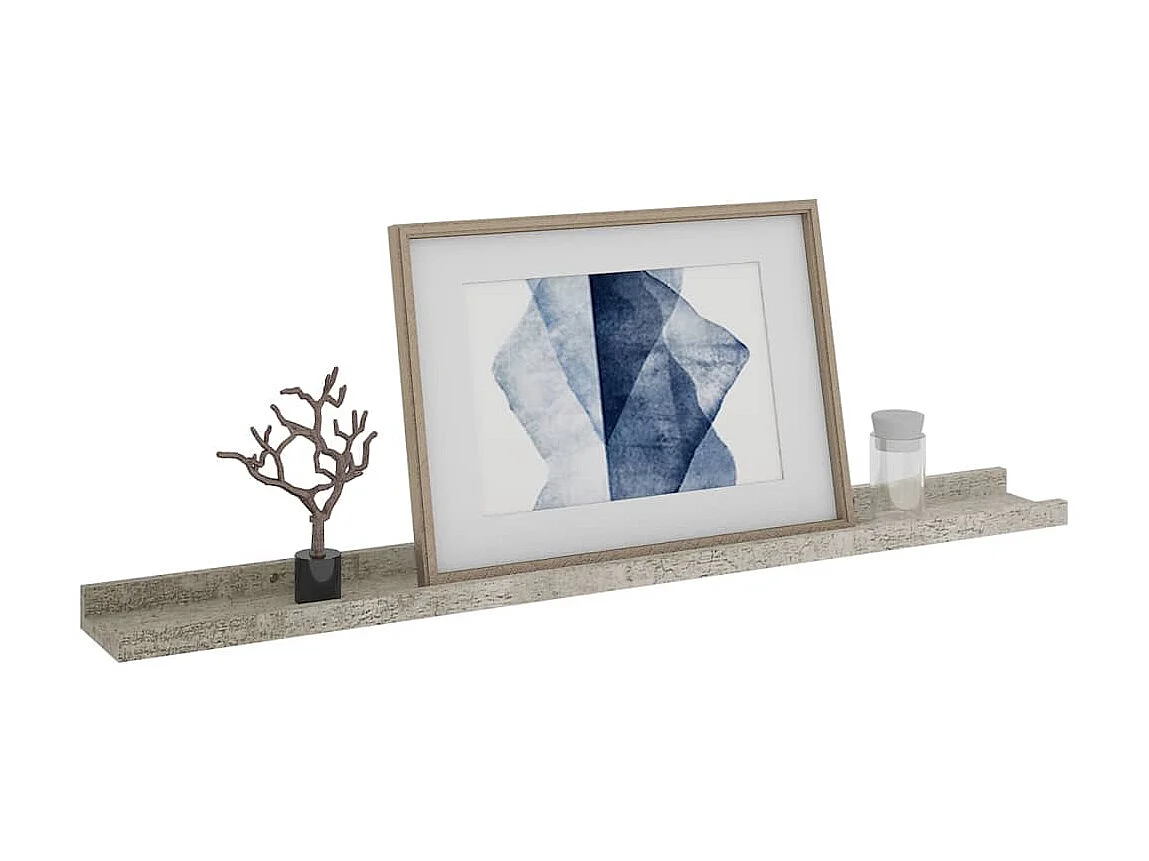 Étagères murales 4 pcs Gris béton 80x9x3