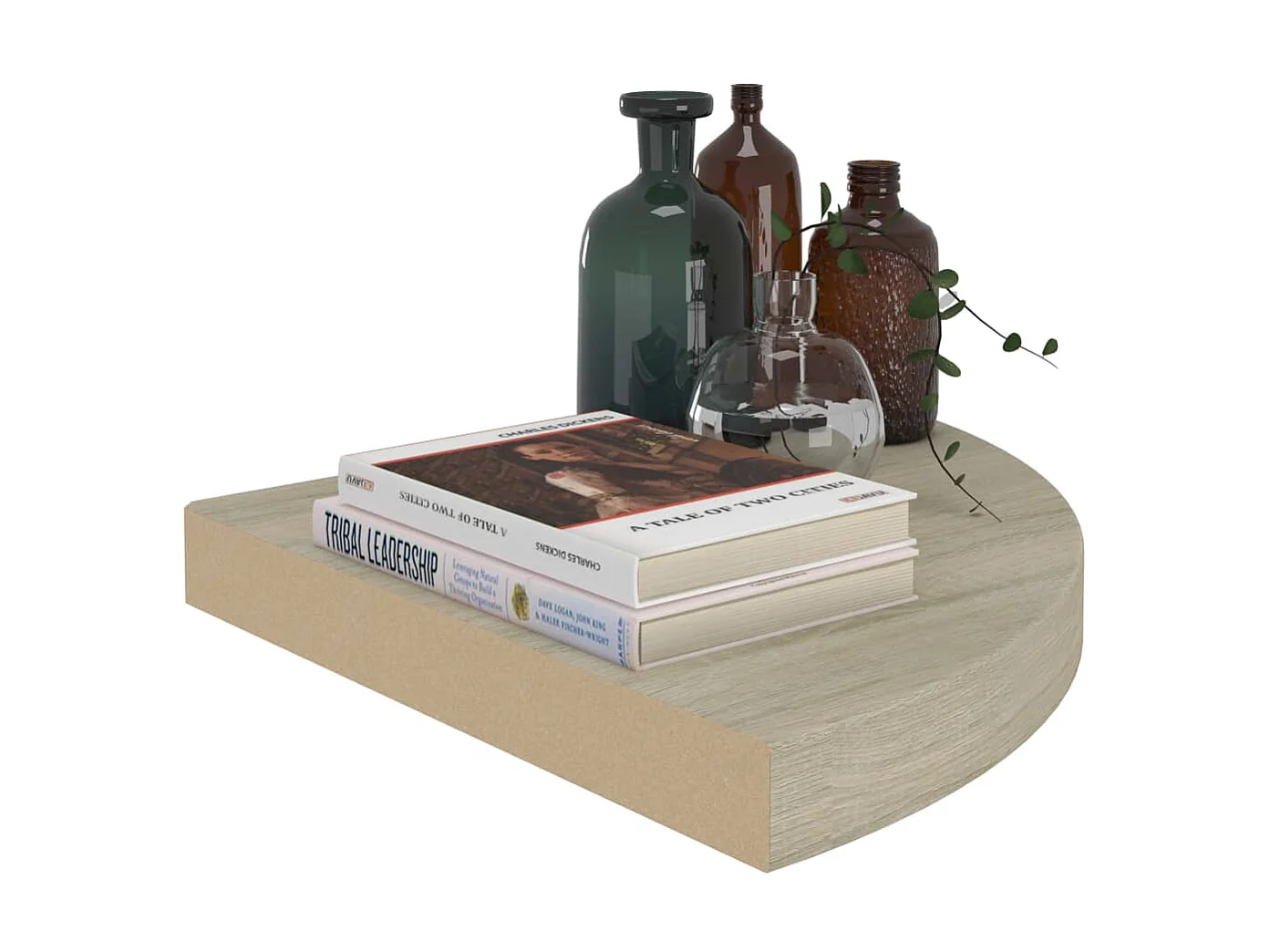 Étagères d'angle flottantes 4 pcs Chêne 35x35x3,8 MDF