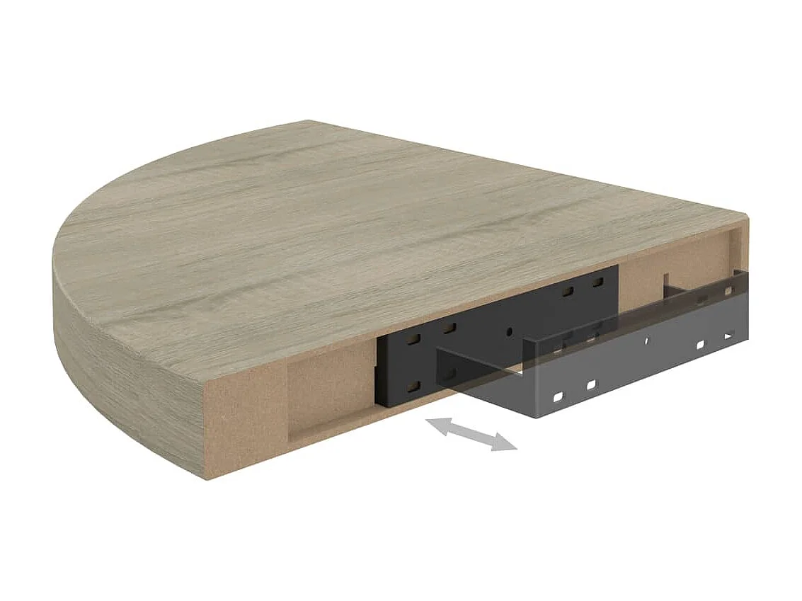 Étagères d'angle flottantes 4 pcs Chêne 35x35x3,8 MDF