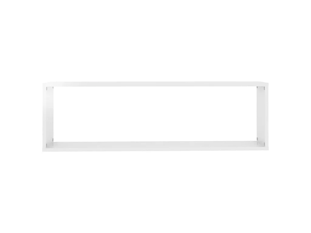 Étagères cube murales 4pcs Blanc brillant 100x15x30