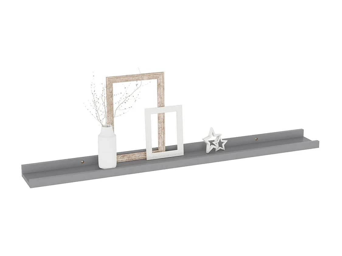Étagères murales 4 pcs Gris 80x9x3