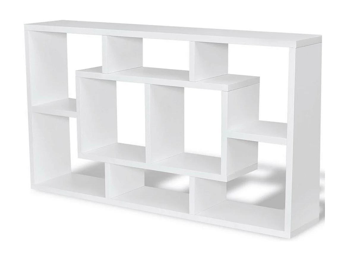 Étagère murale d'affichage 8 compartiments Blanc