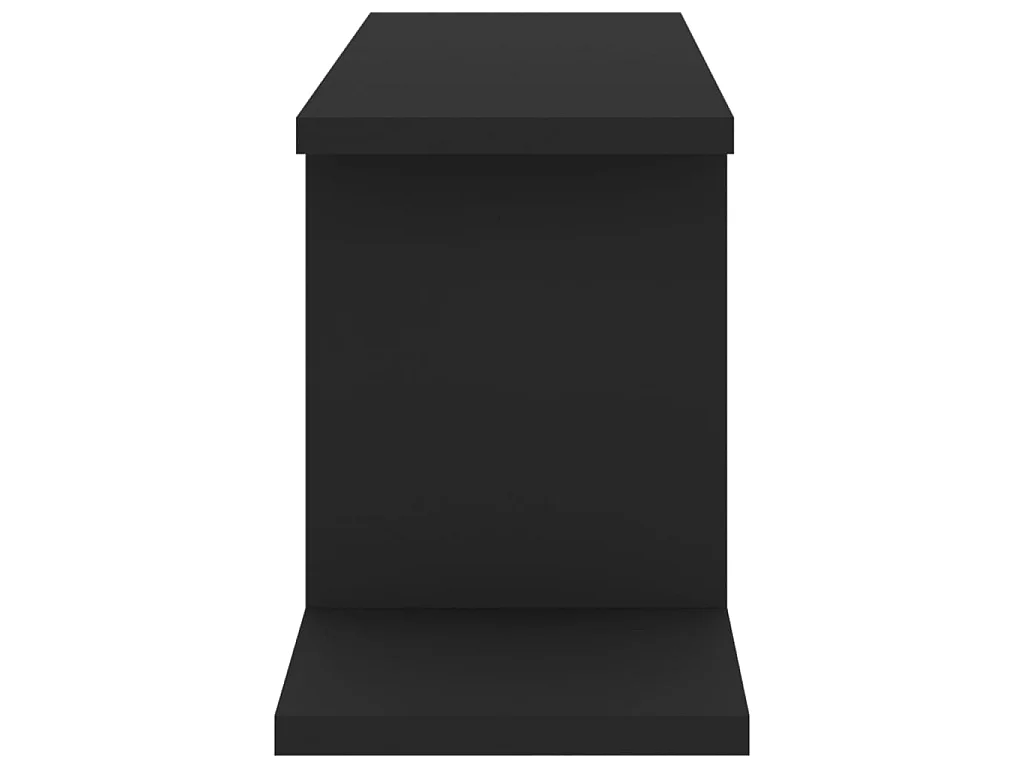 Étagère TV murale Noir 125x18x23