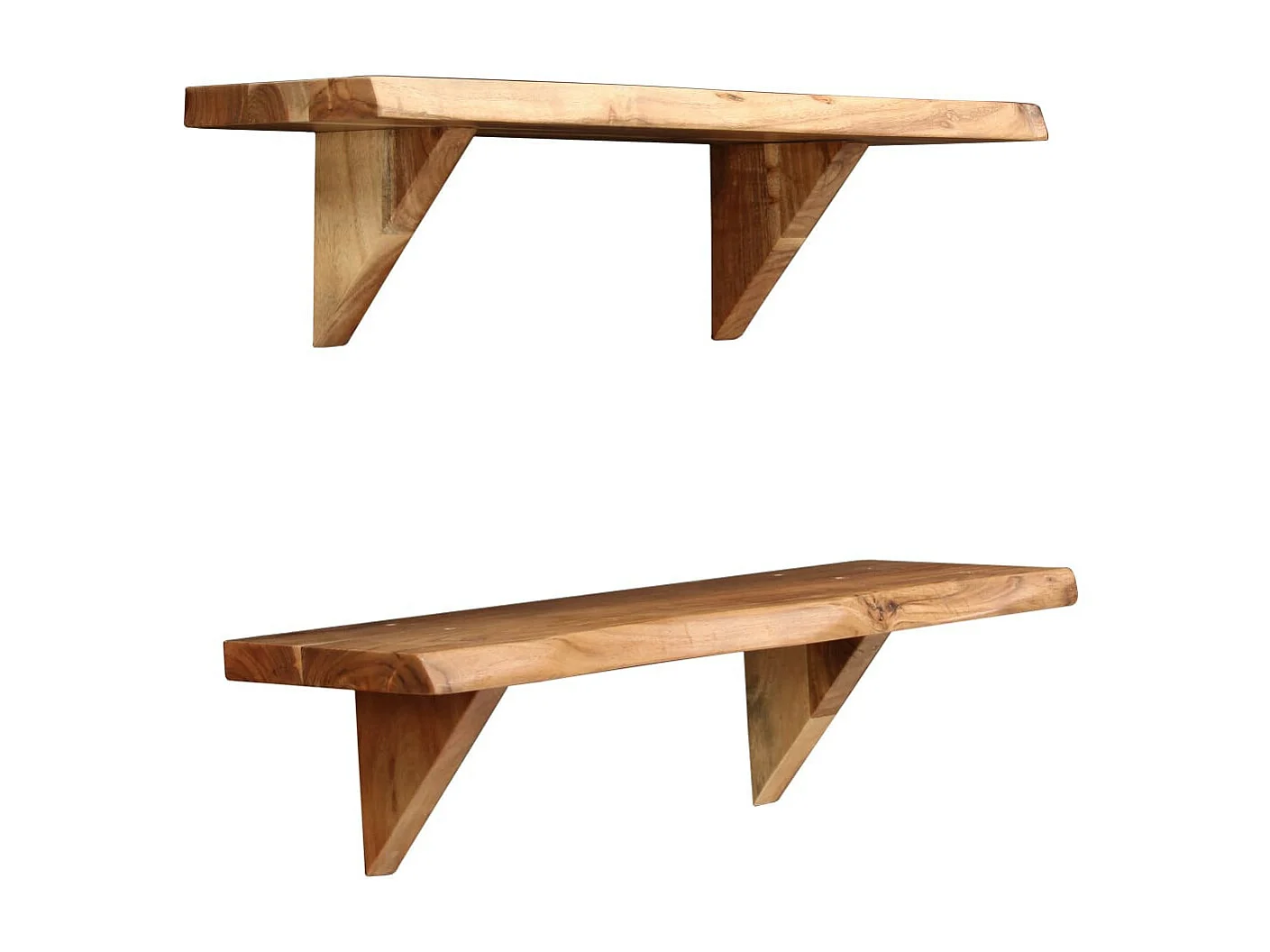 Étagères murales 2 pcs 60x20x16 Bois d'acacia massif
