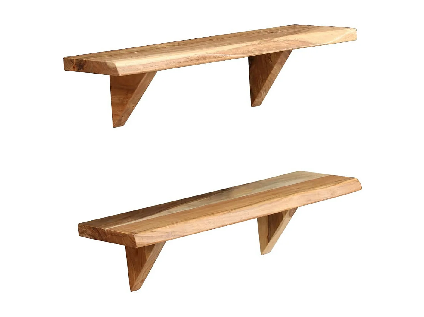 Étagères murales 2 pcs 60x20x16 Bois d'acacia massif