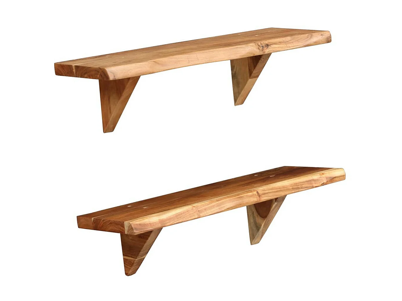 Étagères murales 2 pcs 60x20x16 Bois d'acacia massif