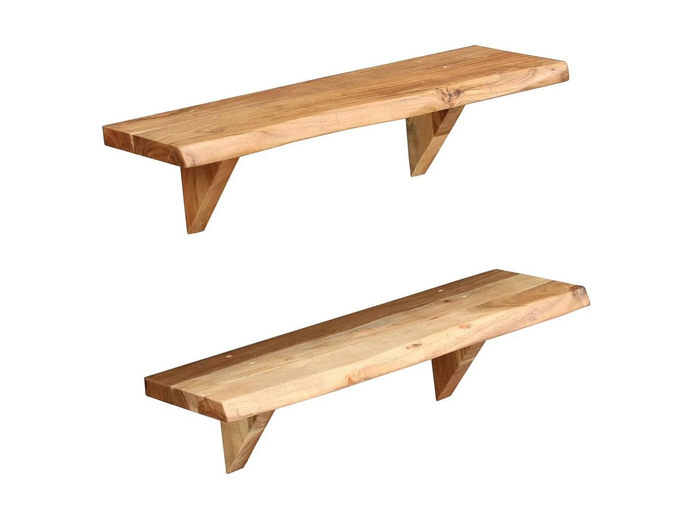 Étagères murales 2 pcs 60x20x16 Bois d'acacia massif