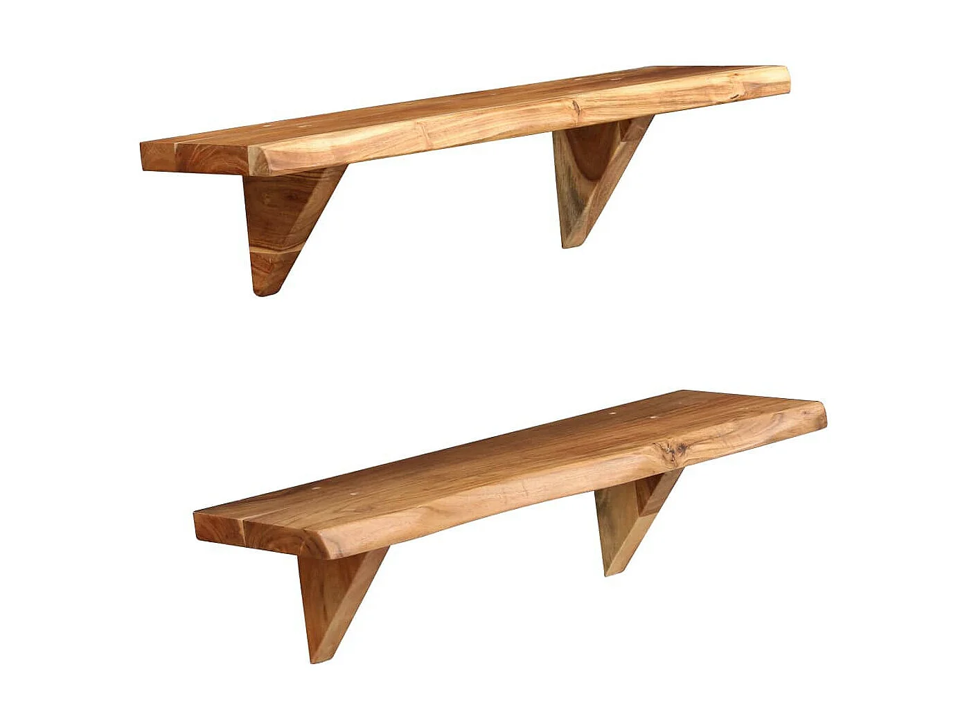 Étagères murales 2 pcs 60x20x16 Bois d'acacia massif