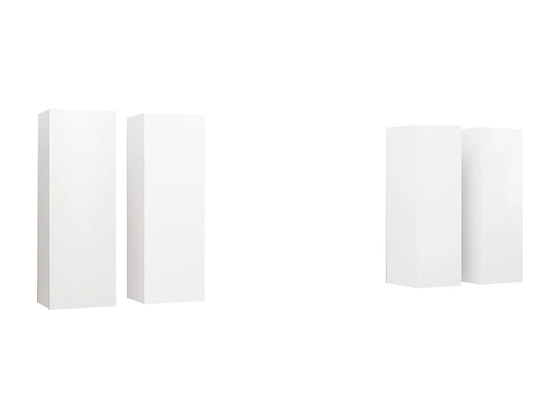 Etagère murale 4 pcs Blanc 30,5x30x90