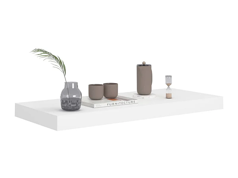 Étagère murale flottante Blanc 60x23,5x3,8 MDF