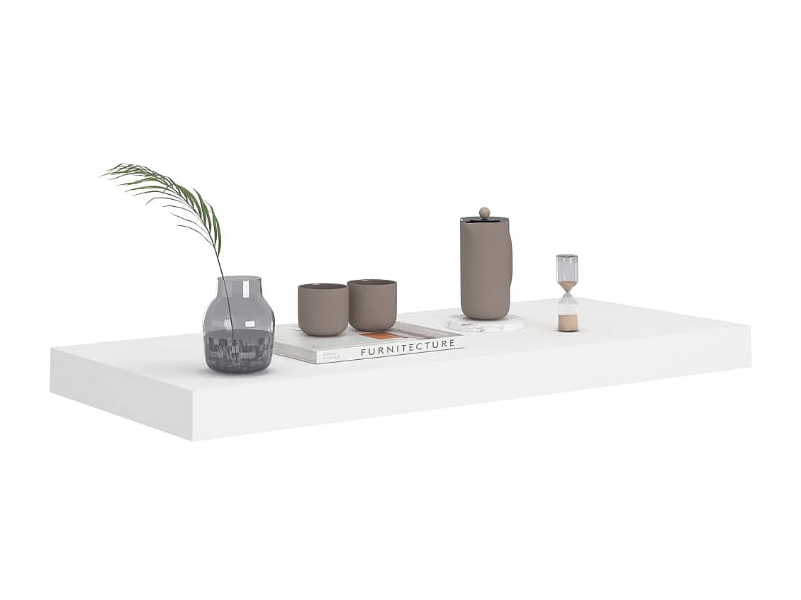 Étagère murale flottante Blanc 60x23,5x3,8 MDF