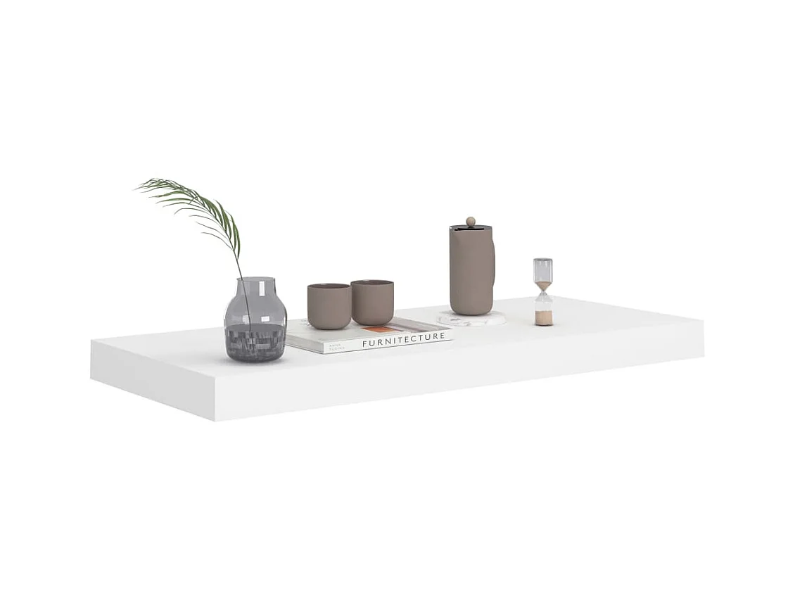 Étagère murale flottante Blanc 60x23,5x3,8 MDF