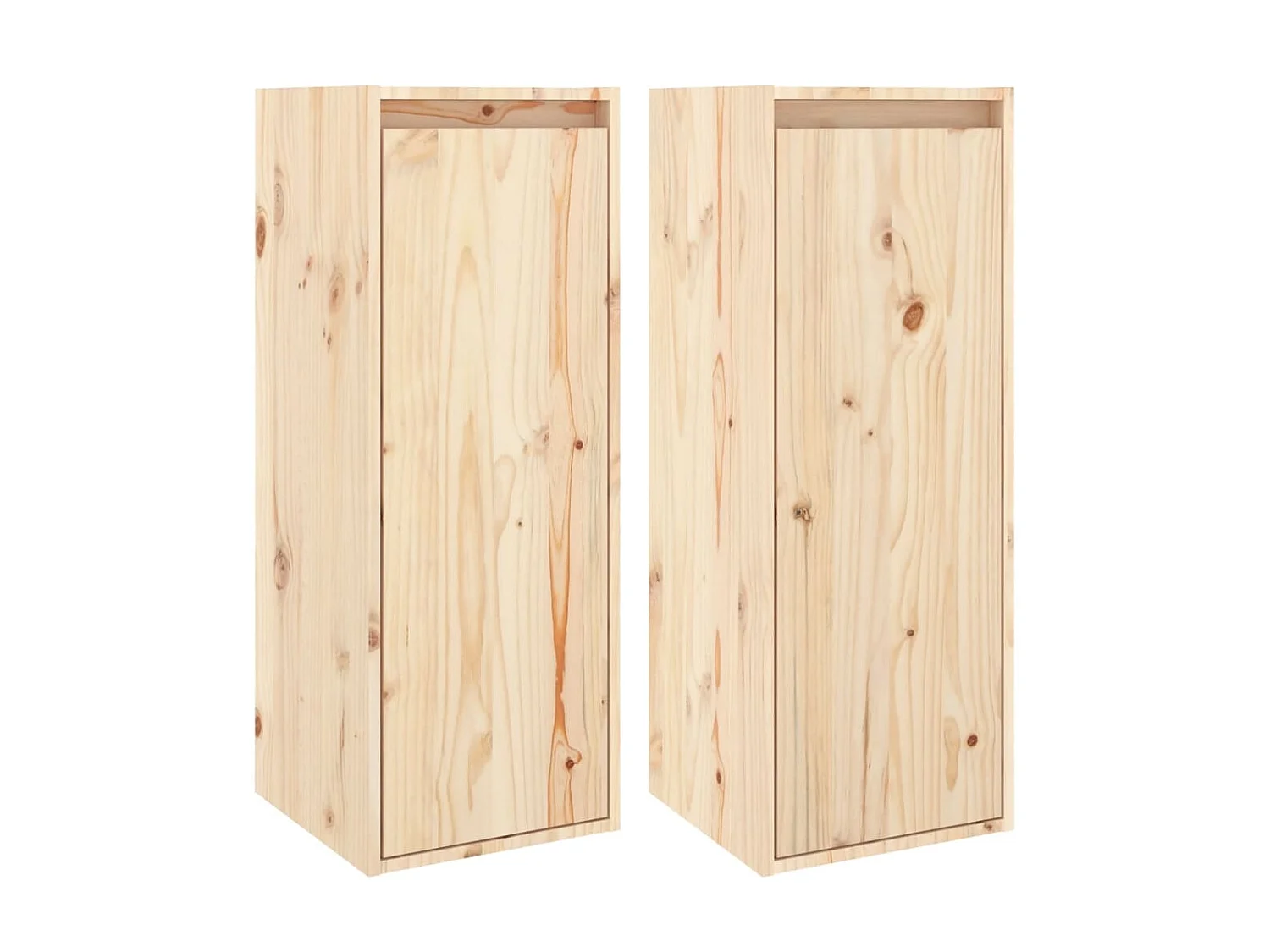 Armoires murales 2 pcs 30x30x80 Bois de pin massif