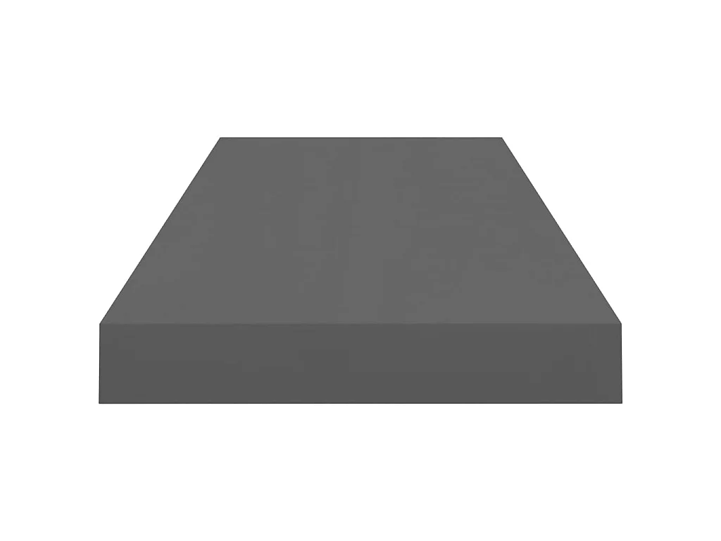 Étagère murale flottante 2 pcs Gris brillant 60x23,5x3,8 MDF
