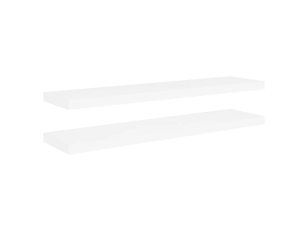 Étagères flottantes 2 pcs Chêne et blanc 100x23,5x3,8 MDF