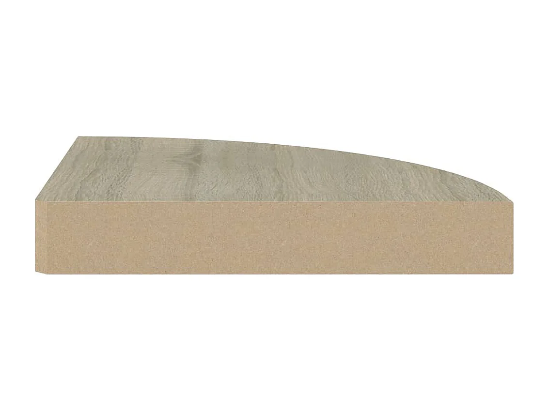 Étagères d'angle flottantes 4 pcs Chêne 25x25x3,8 MDF