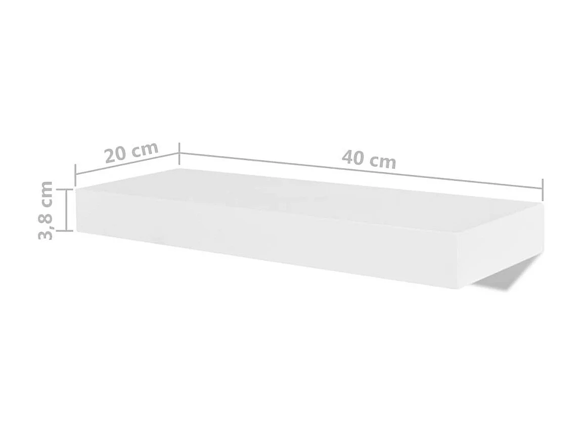 Étagères murales 4 pcs Blanc 40cm