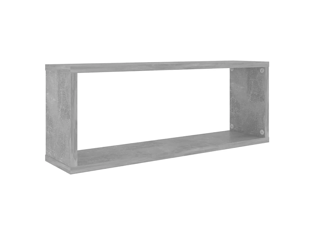 Étagères cube murales 4 pcs Gris béton 60x15x23