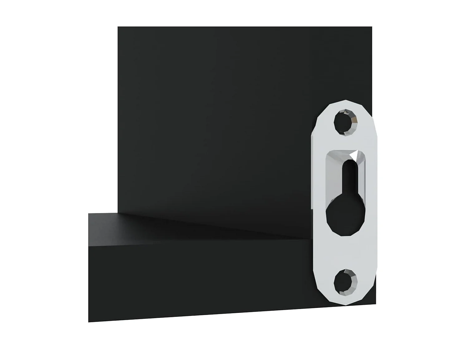 Étagère murale d'angle 2 pcs Noir 40x40x50