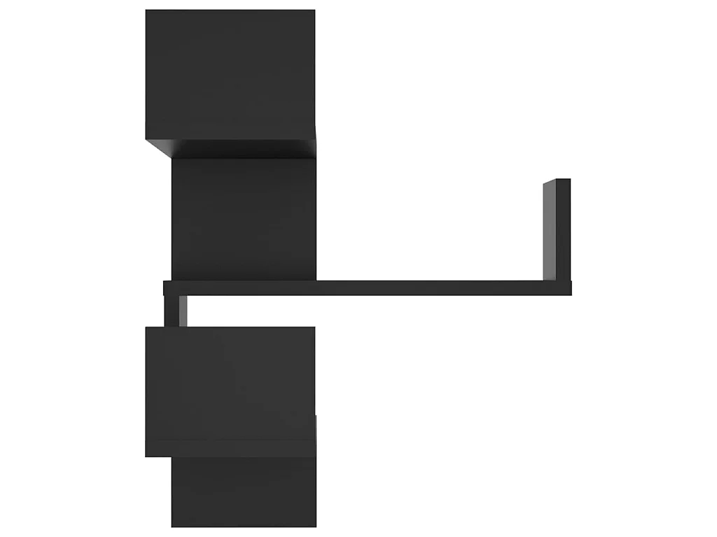 Étagère murale d'angle 2 pcs Noir 40x40x50