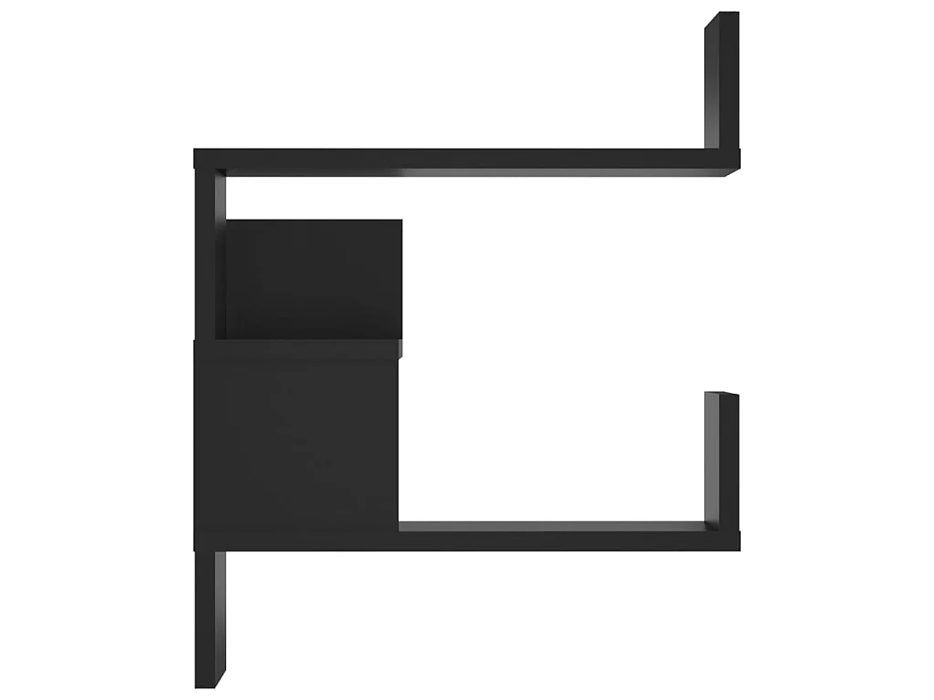 Étagère murale d'angle 2 pcs Noir 40x40x50
