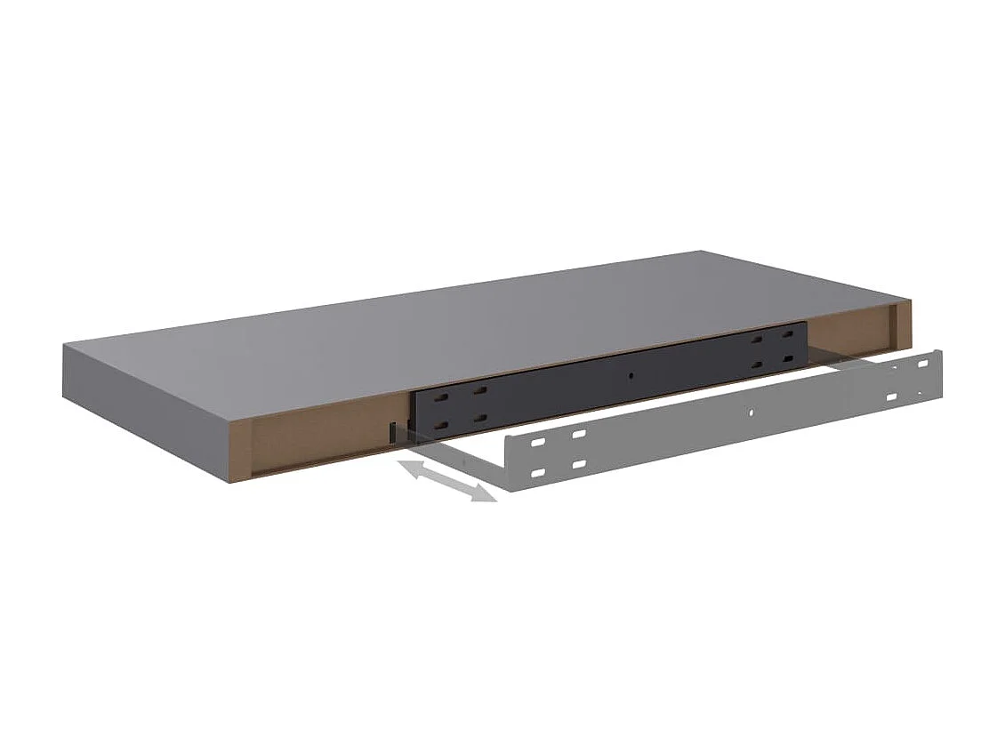 Étagère murale flottante Gris 60x23,5x3,8 MDF