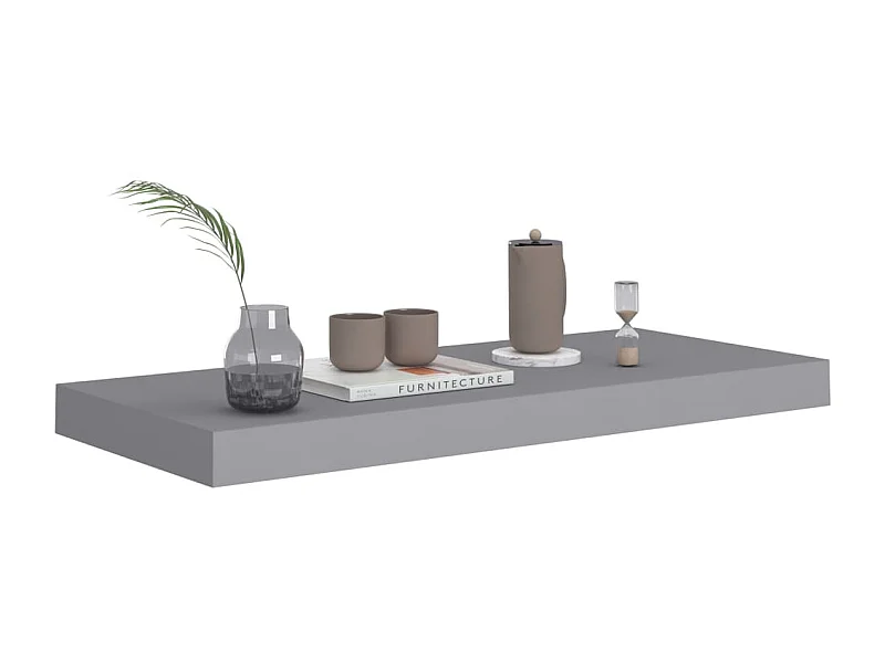 Étagère murale flottante Gris 60x23,5x3,8 MDF