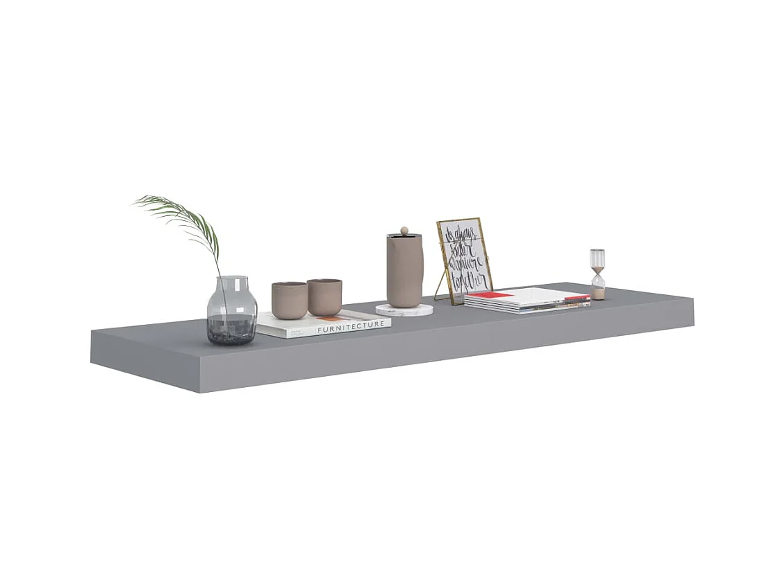 Étagère murale flottante Gris 80x23,5x3,8 MDF